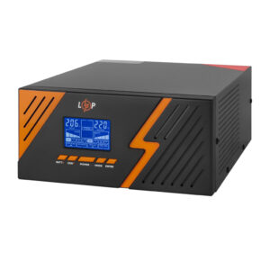 Джерело безперебійного живлення 12V LPM-PSW-1500VA (1050Вт) (правильна синусоїда) Black, під зовнішню батарею
