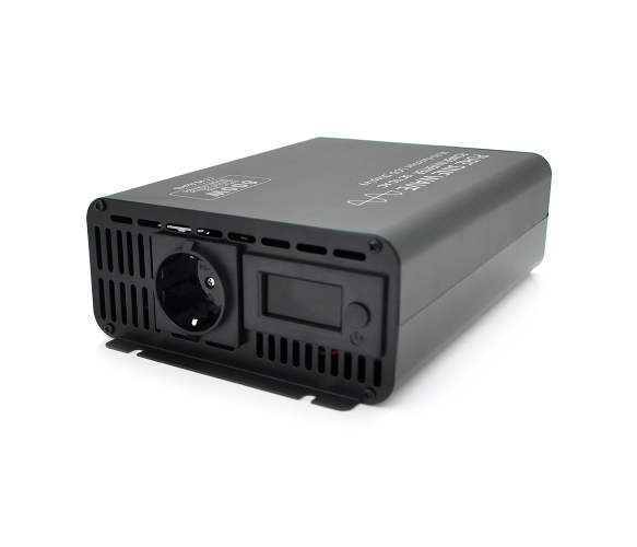 Інвертор напруги YRLX-600 (правильна синусоїда), 600W, 12/220V 60Hz, 1 універсальна розетка, Box