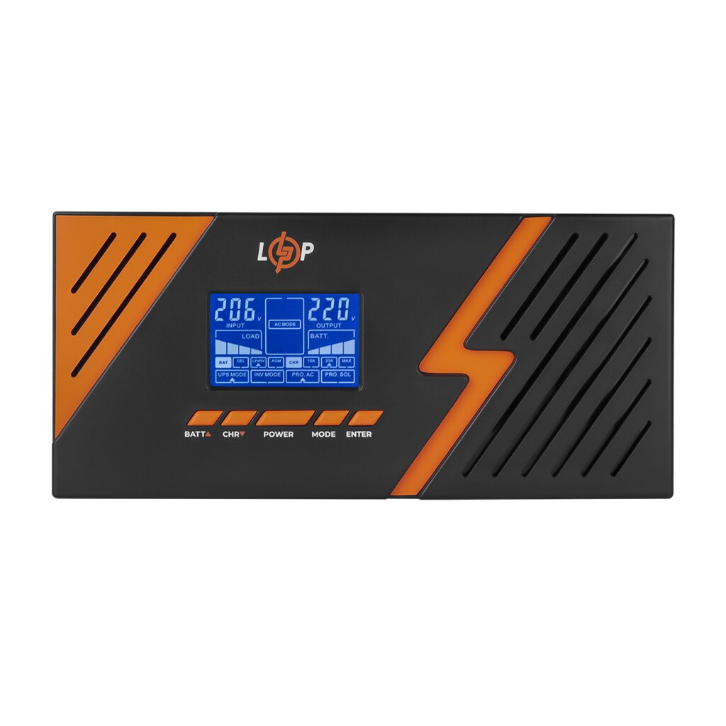 Джерело безперебійного живлення 12V LPM-PSW-1500VA (1050Вт) (правильна синусоїда) Black, під зовнішню батарею - Зображення 4