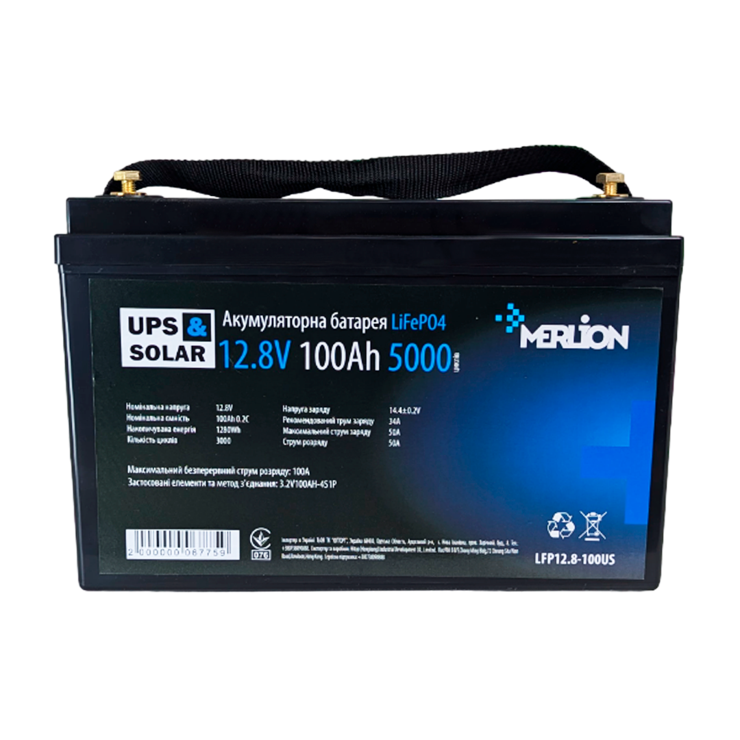Акумуляторна батарея Merlion LiFePO4 12.8V 100Ah LFP12-100US